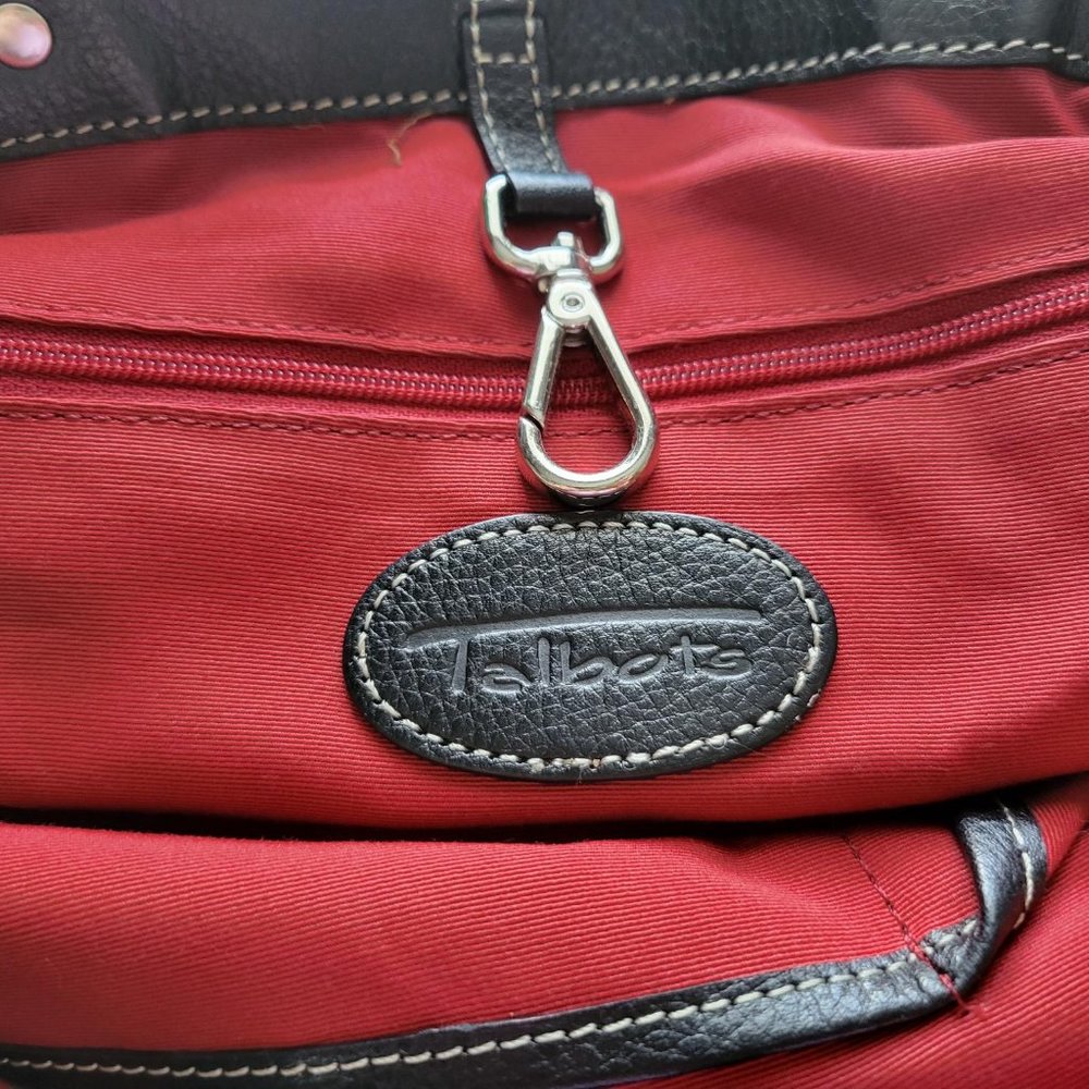 Talbots Large Paisley Tapestry Handbag Purse with Clip Closure Inside Pockets - Picture 4 of 5